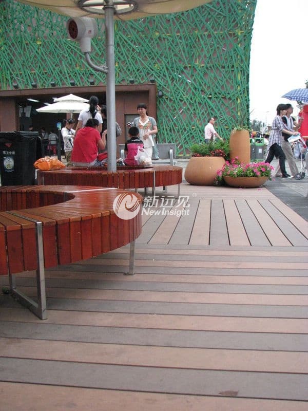 Outdoor WPC decking for shopping malls