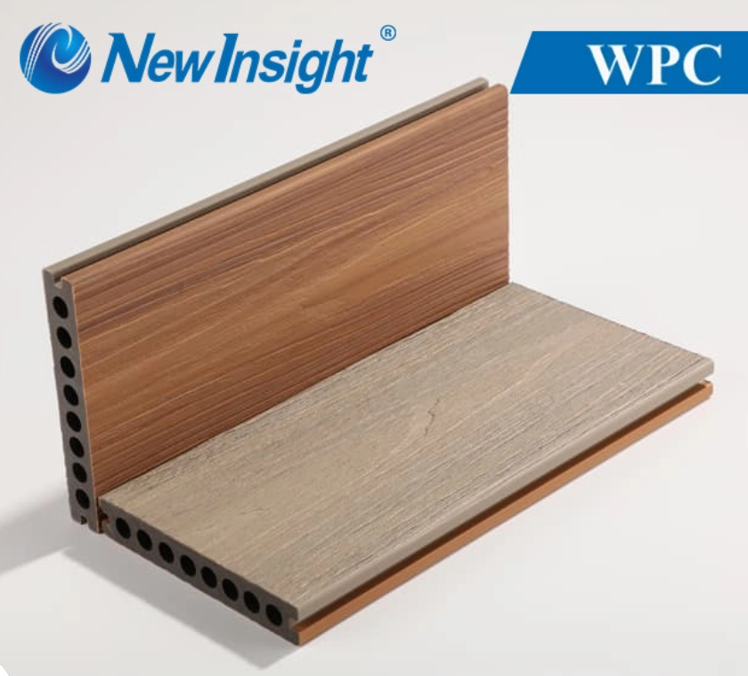 Round Hole Co-extruded WPC Decking Boutique Walkway