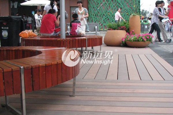 Outdoor WPC decking for shopping malls