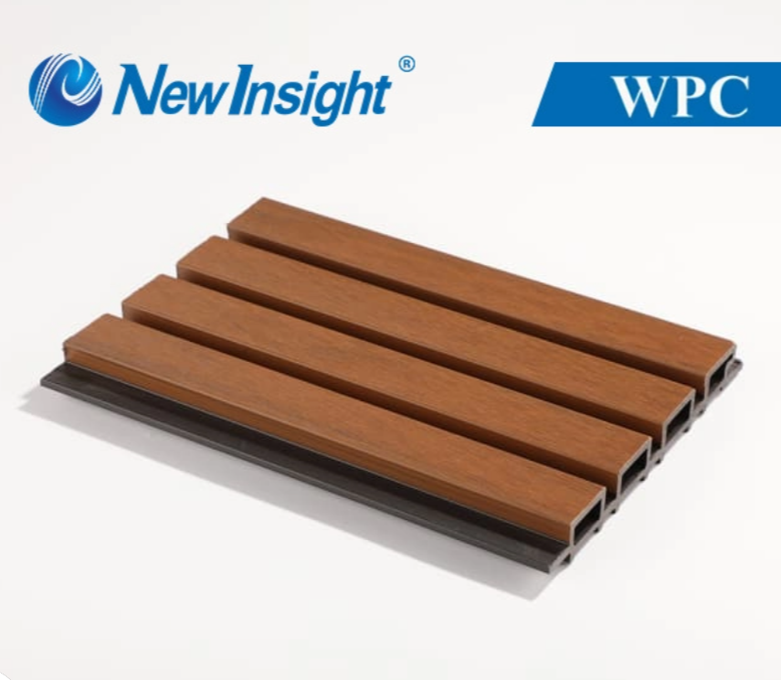 Dual-Tone Co-extruded WPC Wall Panel Commercial Facade