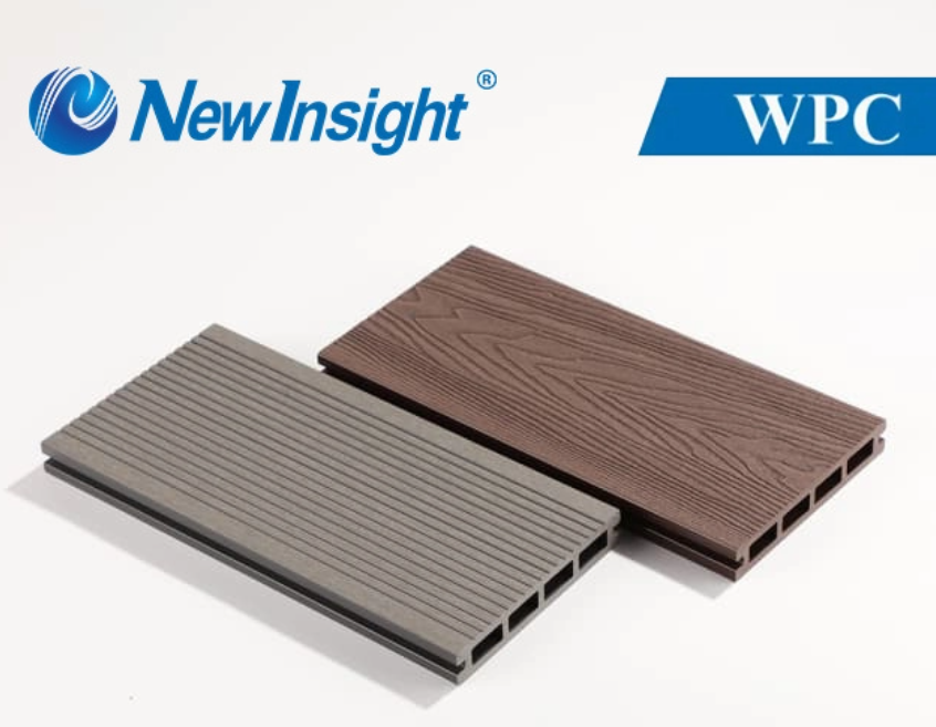 Square Hole Embossed WPC Decking Residential Patio