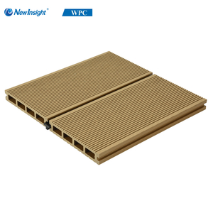 Hollow WPC Decking Double Groove Anti Slip Outdoor Composite Deck Boards