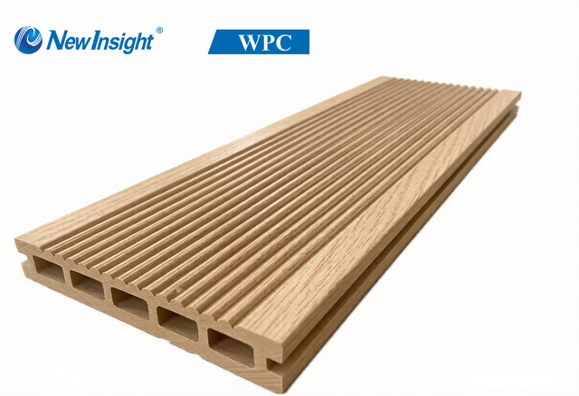 Anti-slip Grooved WPC Decking for Modern Backyard Patios